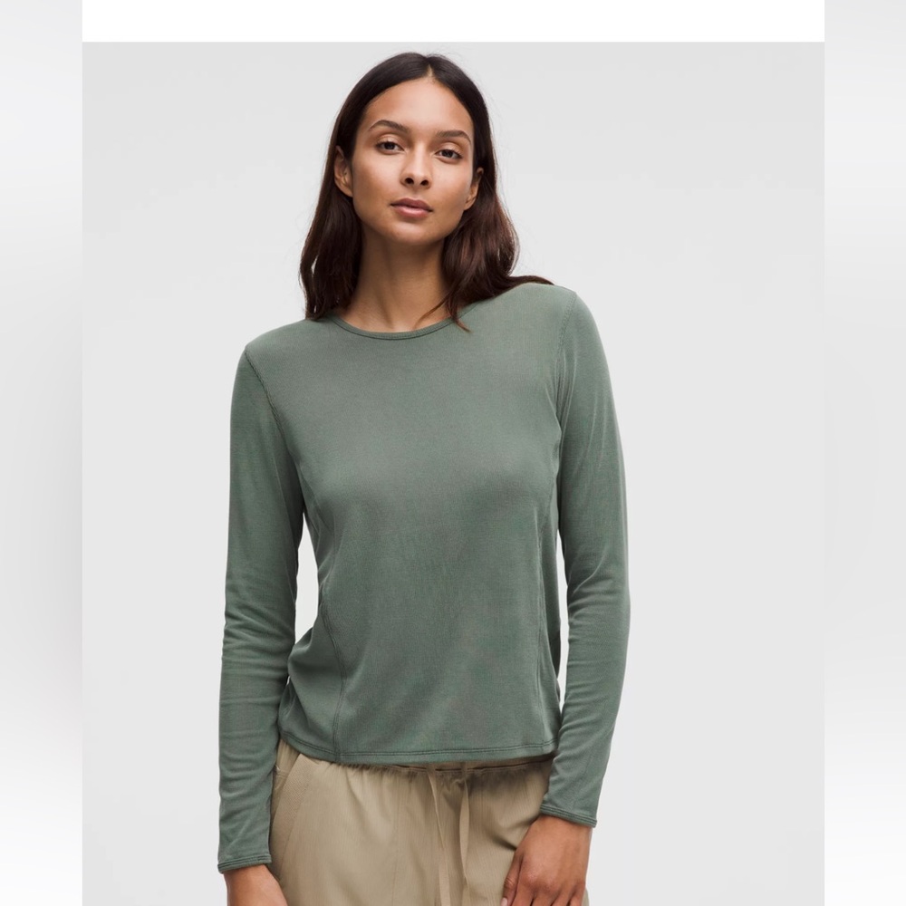 Lululemon Twist-Back Soft Ribbed Long Sleeve Top